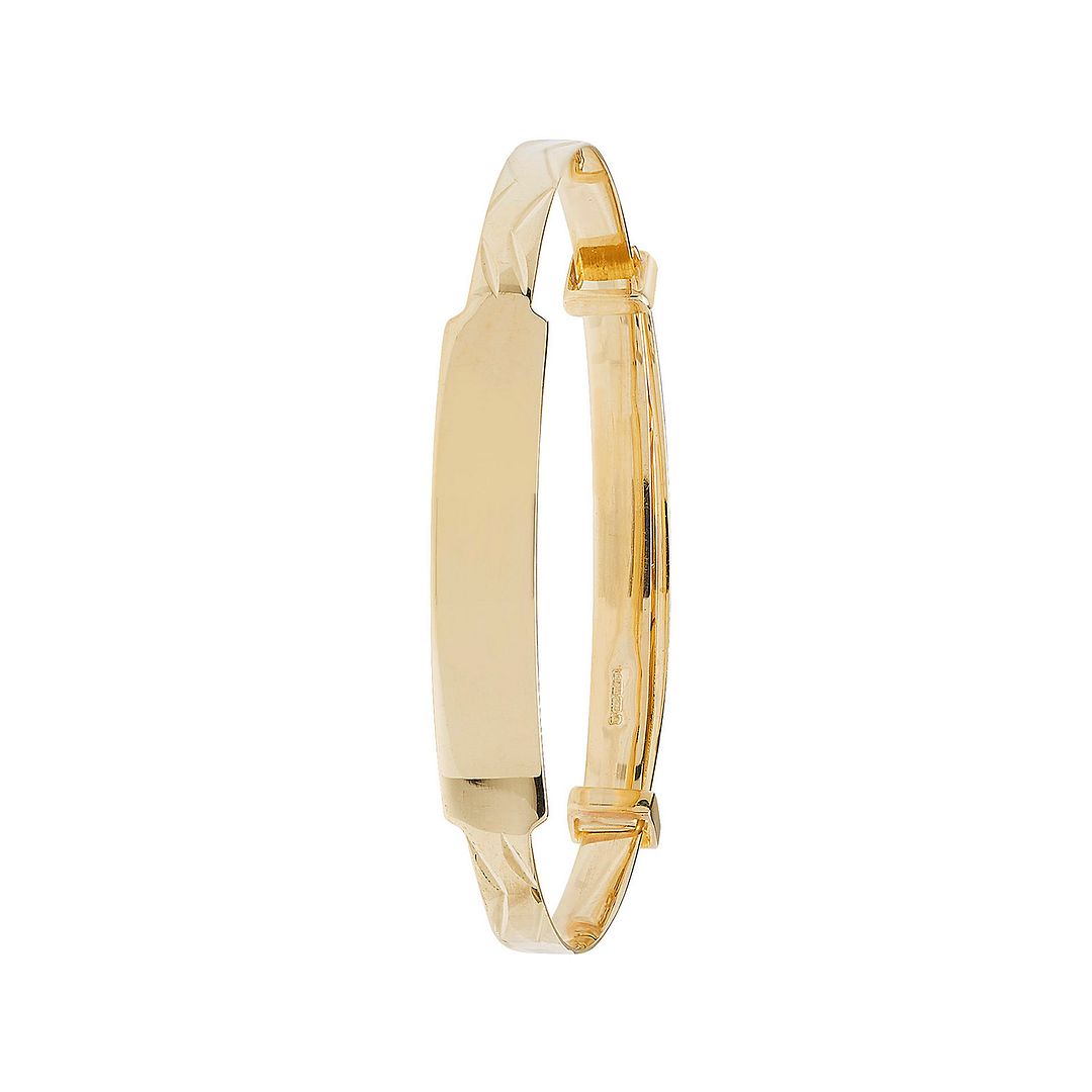 9 Carat (375) Yellow Gold Babies' Diamond Cut Expandable 3mm Bangle — 2.4g