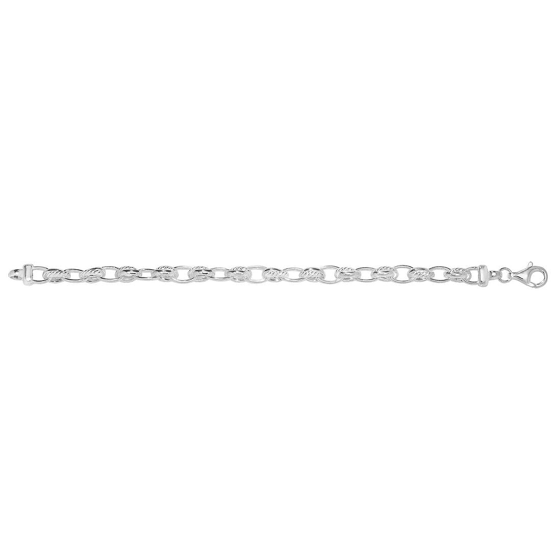 925 Sterling Silver Ladies' Fancy Bracelet — 10.9g