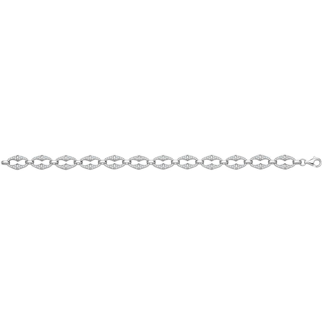 925 Sterling Silver Unisex Links Bracelet — 16.6g