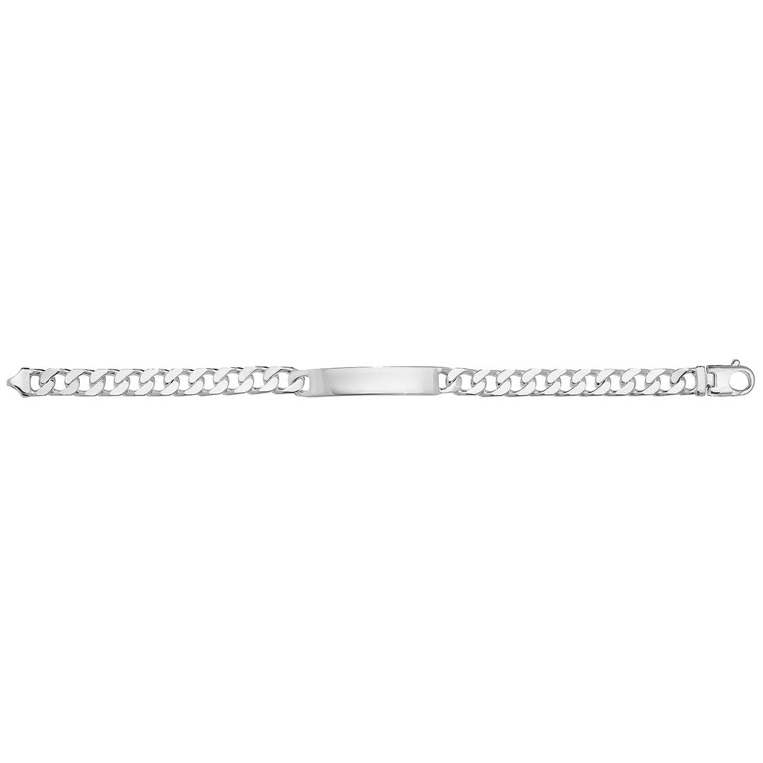 925 Sterling Silver Men's Curb ID Bracelet — 35.4g