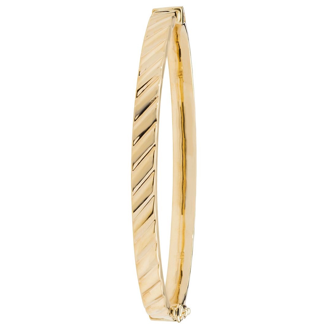 9 Carat (375) Yellow Gold Ladies' Hinged Bangle — 6.3g