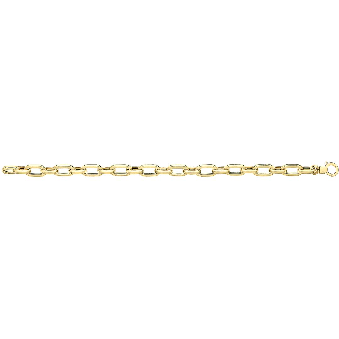 9 Carat (375) Yellow Gold Ladies' 7.5 Inches Hollow Bracelet — 6.0g