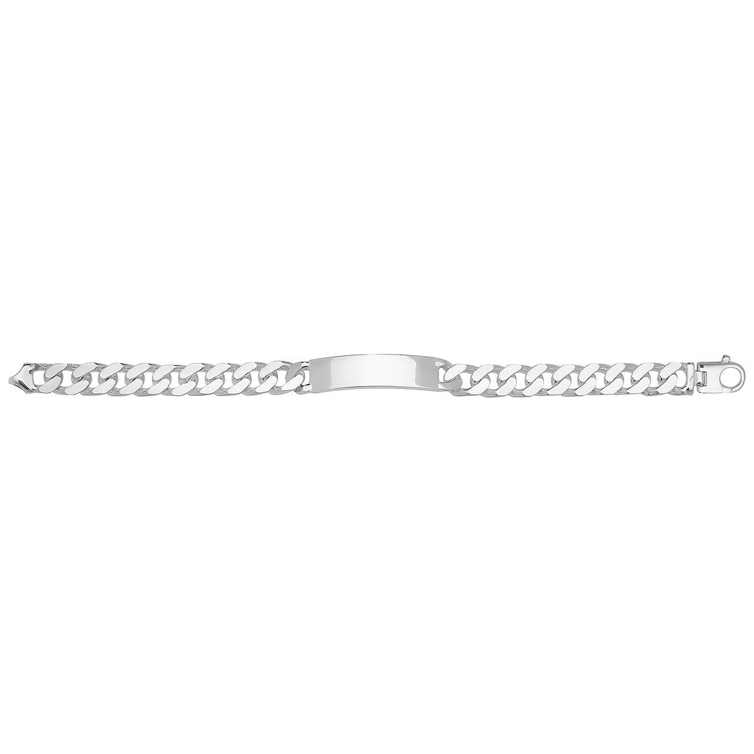 925 Sterling Silver Men's Curb ID Bracelet — 41.3g