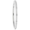 925 Sterling Silver Ladies' Oval Plain Hinged Bangle — 6.6g