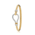 9 Carat (375) Yellow Gold Unisex Hook Bangle — 12.9g