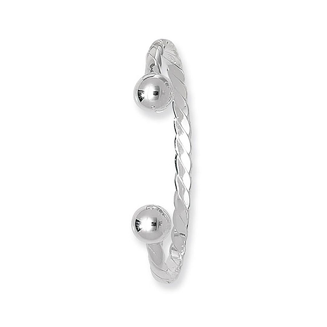 925 Sterling Silver Babies' Twisted Torc Bangle — 5.0g