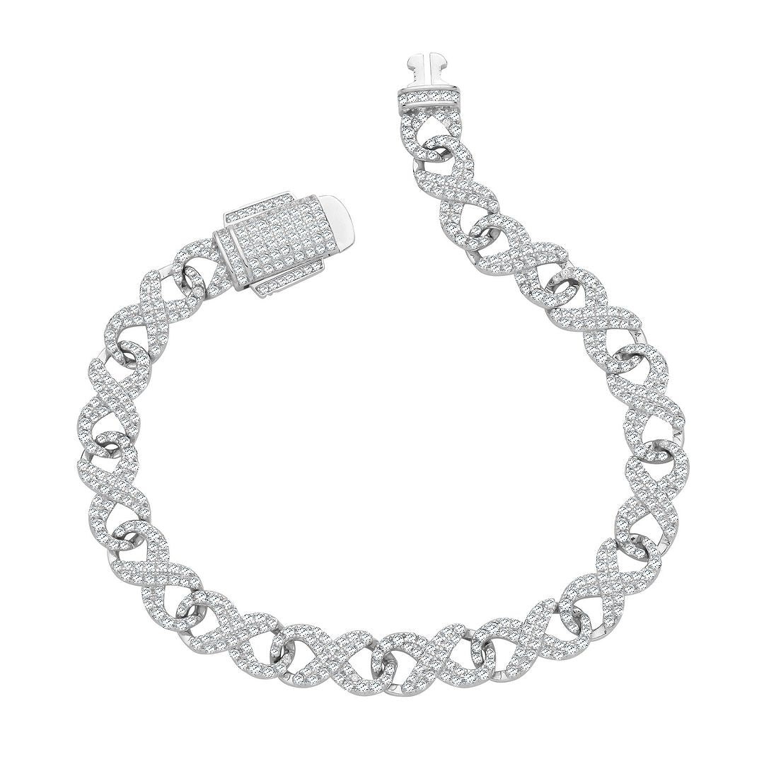 925 Sterling Silver Unisex Infinity Bracelet — 23.1g