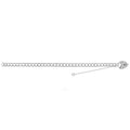 925 Sterling Silver Ladies' Charm With Heart Padlock Bracelet — 8.6g