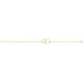 9 Carat (375) Yellow Gold Unisex Interlocking Circles Bracelet — 0.7g