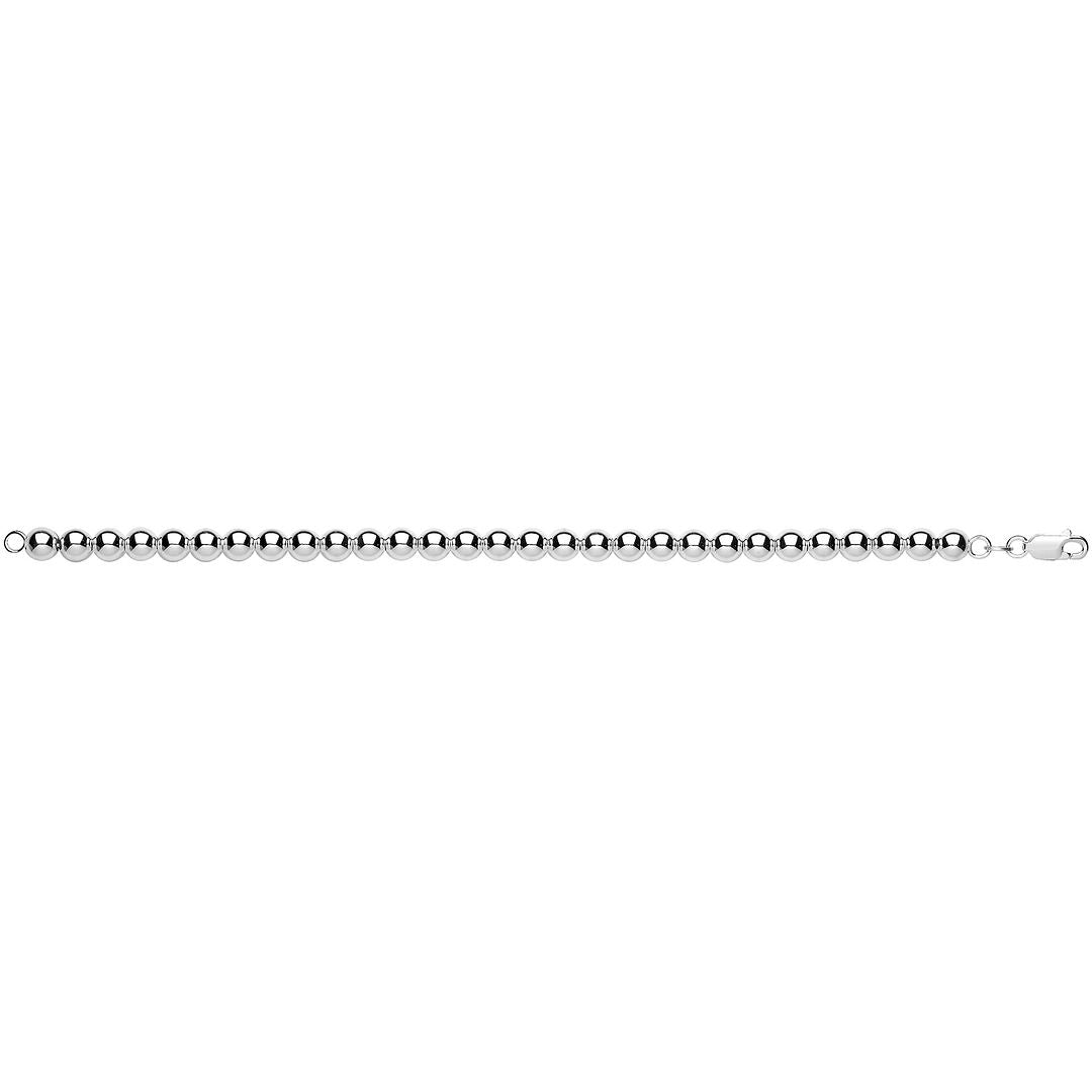 925 Sterling Silver Unisex 7 Beaded Bracelet — 5.1g