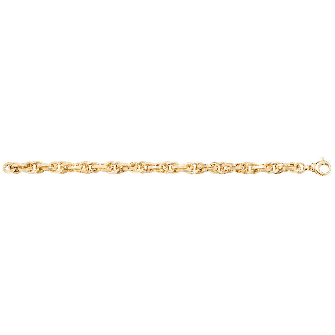 9 Carat (375) Yellow Gold Ladies' 7.5 Inches Fancy Bracelet — 7.8g