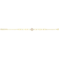 9 Carat (375) Yellow Gold Unisex White Enamel North Star Bracelet — 2.2g