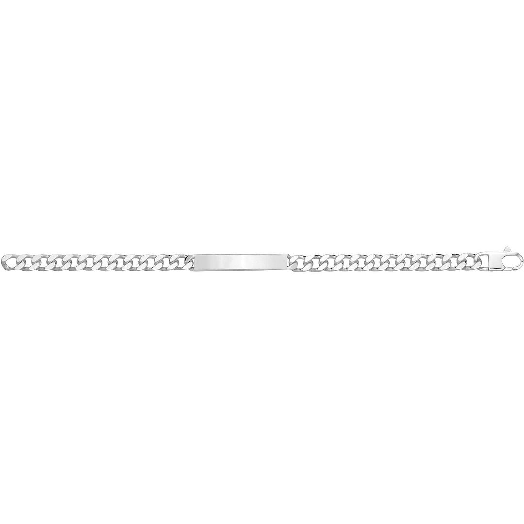 925 Sterling Silver Unisex Gents Curb ID Bracelet — 27.5g