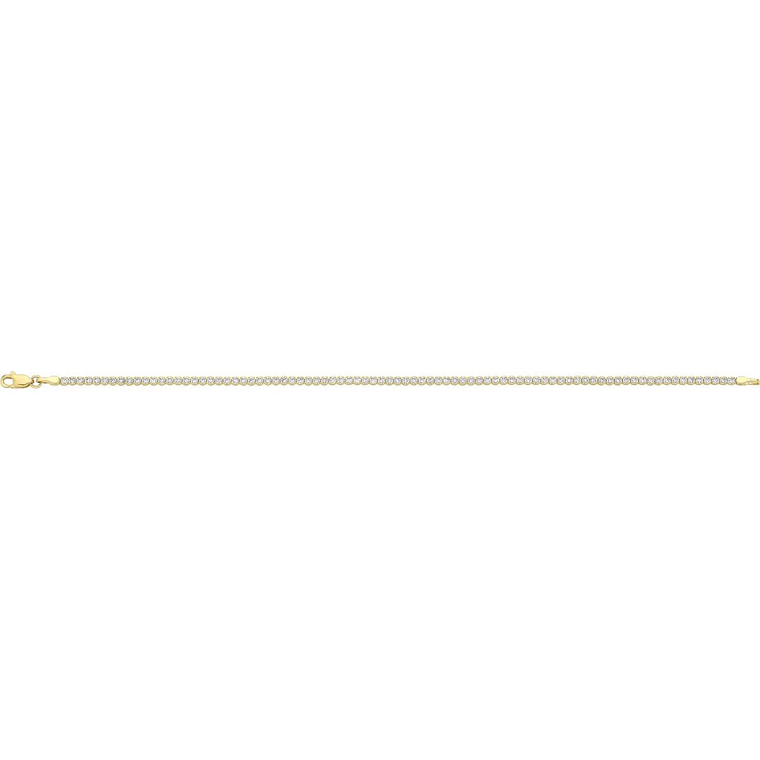 9 Carat (375) Yellow Gold Unisex Tennis Bracelet — 2.7g