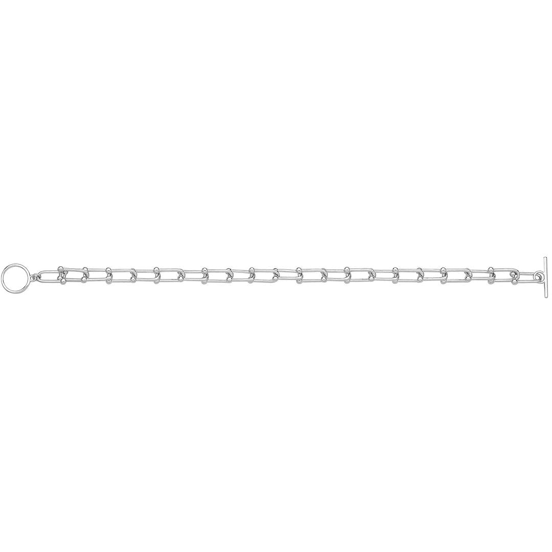 925 Sterling Silver Unisex Hardwear U Links Bracelet — 6.4g
