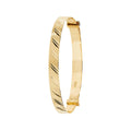 9 Carat (375) Yellow Gold Babies' Diamond Cut Expandable 4mm Bangle — 2.6g