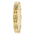 9 Carat (375) Yellow Gold Ladies' Diamond Cut Expandable 8.5mm Bangle — 11.5g
