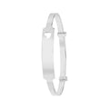 925 Sterling Silver Babies' Round Cut Out Heart ID Expand Bangle — 3.5g