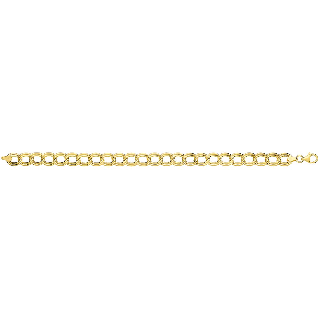 9 Carat (375) Yellow Gold Ladies' 7.5 inches Double Link Bracelet — 3.3g