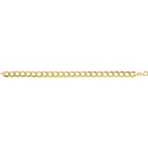 9 Carat (375) Yellow Gold Ladies' 7.5 inches Double Link Bracelet — 3.3g
