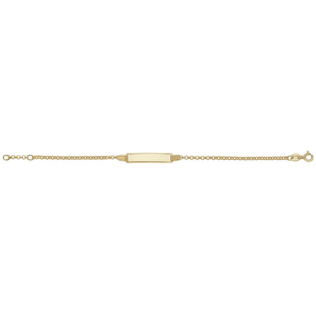 9 Carat (375) Yellow Gold Babies' 5.5 Inches ID Bracelet — 1.6g