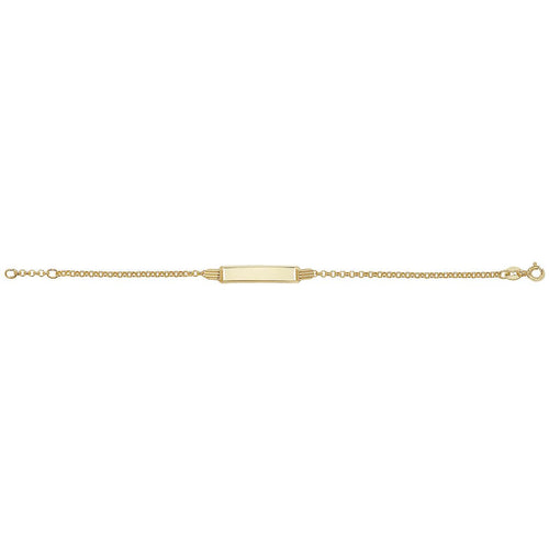 9 Carat (375) Yellow Gold Babies' 5.5 Inches ID Bracelet — 1.6g