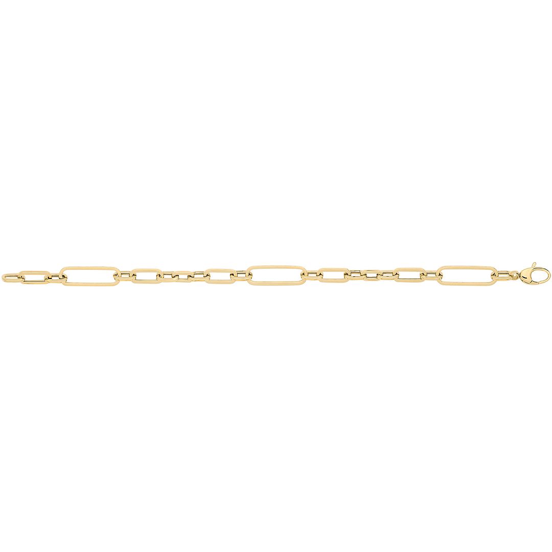 9 Carat (375) Yellow Gold Unisex Hollow Bracelet — 3.9g
