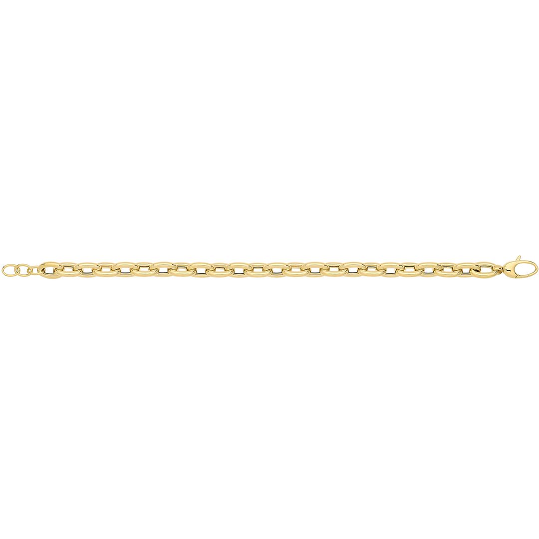 9 Carat (375) Yellow Gold Unisex Hollow Bracelet — 10.9g