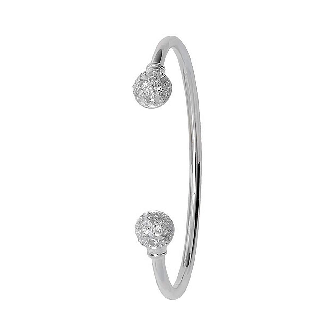 925 Sterling Silver Babies' Torc Bangle — 7.6g