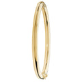 9 Carat (375) Yellow Gold Ladies' Hinged Bangle — 6.6g