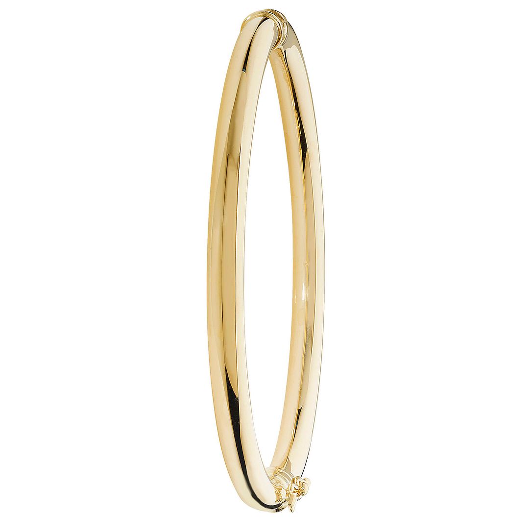 9 Carat (375) Yellow Gold Ladies' Hinged Bangle — 6.6g