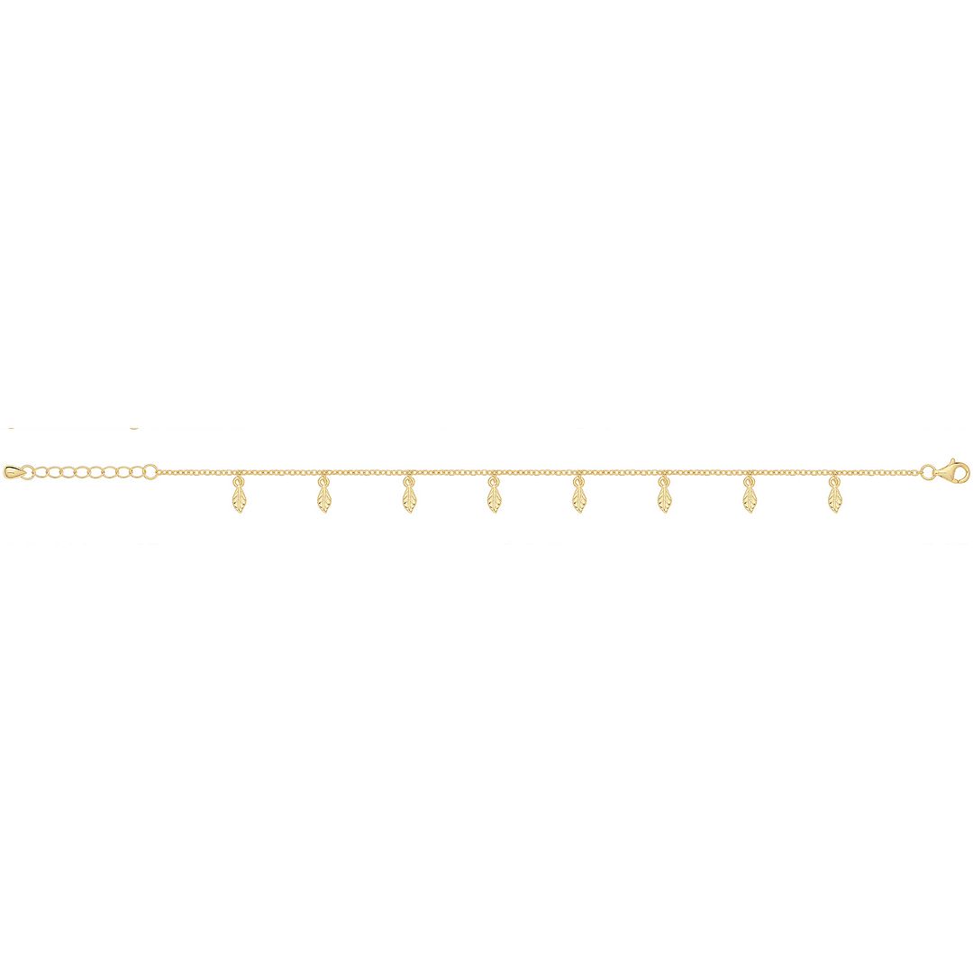 925 Sterling Silver Ladies' Plated Bracelet — 3.0g