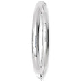 925 Sterling Silver Ladies' Oval Plain D Shape Hinged Bangle — 7.2g