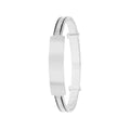 925 Sterling Silver Babies' Round Mill Grain Edges ID Expandable Bangle — 4.5g