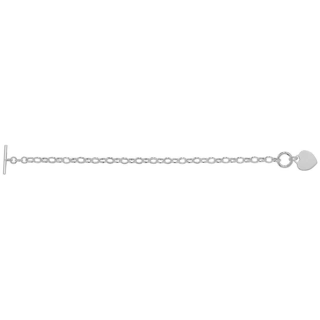 925 Sterling Silver Ladies' TBar Bracelet — 6.6g