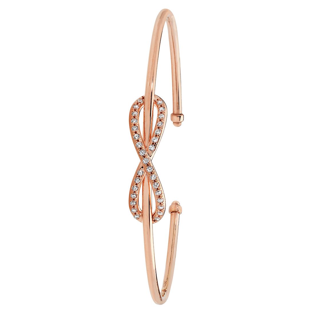 9 Carat (375) Yellow Gold Ladies' Rose Open Hinged Bangle — 4.5g