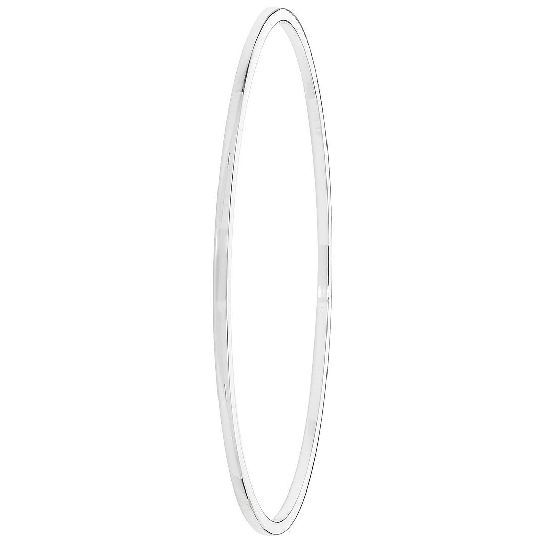 925 Sterling Silver Ladies' Round Plain Bangle — 4.3g