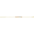 925 Sterling Silver Unisex MultiColoured Stone Plated Bracelet — 2.5g