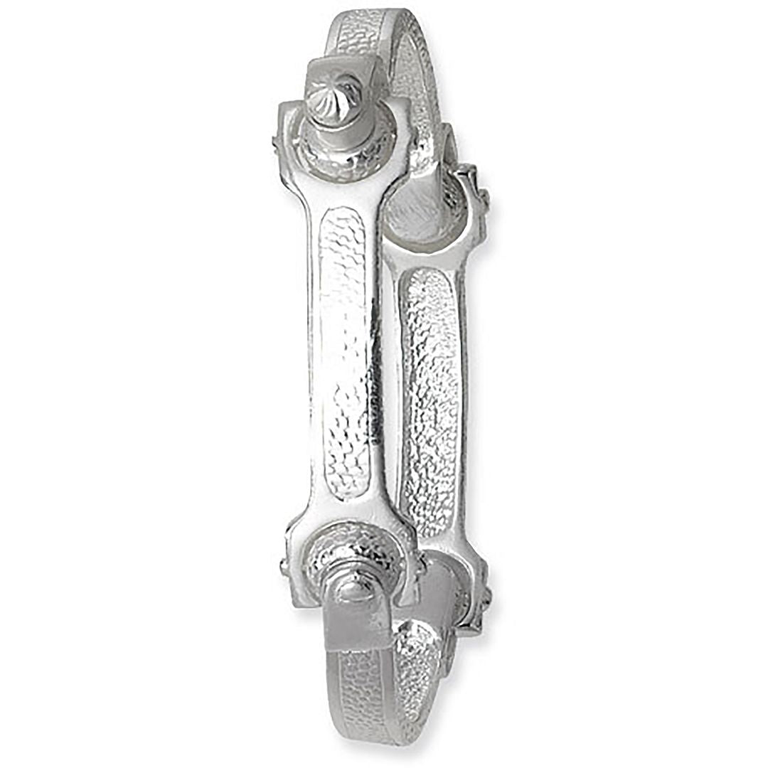 925 Sterling Silver Men's Spanner Bangle — 39.7g