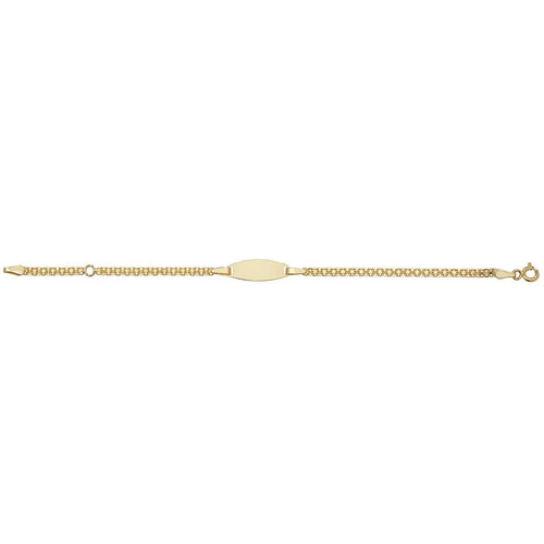 9 Carat (375) Yellow Gold Babies' 5+1 Inches ID Bracelet — 1.9g