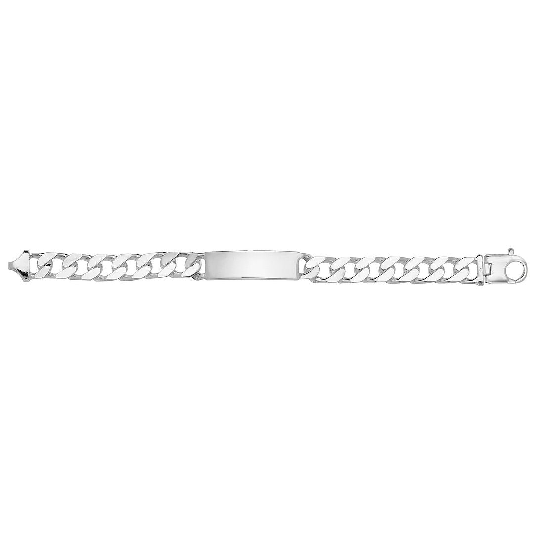 925 Sterling Silver Men's Curb ID Bracelet — 57.7g