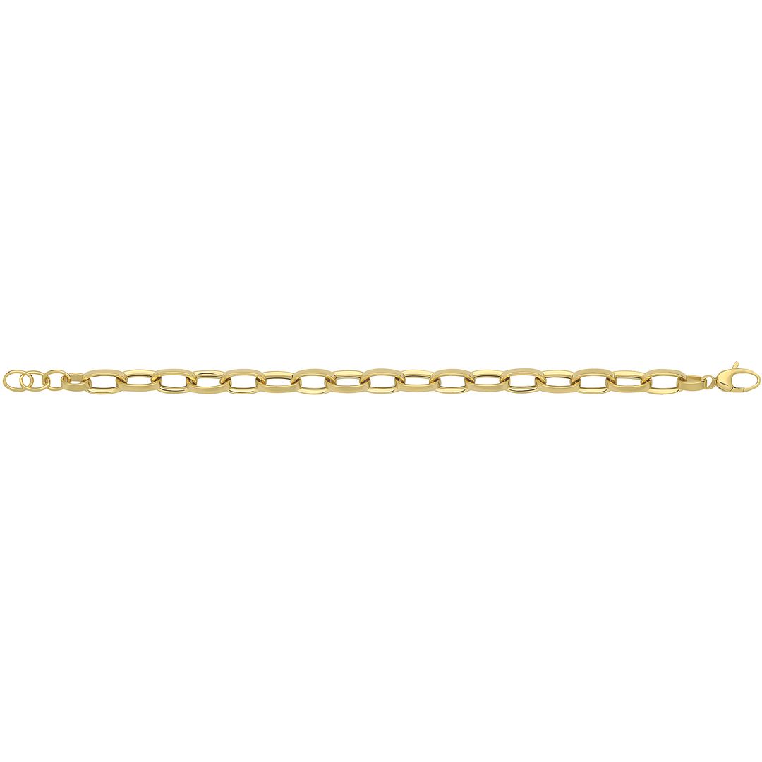 9 Carat (375) Yellow Gold Unisex Hollow Bracelet — 4.9g