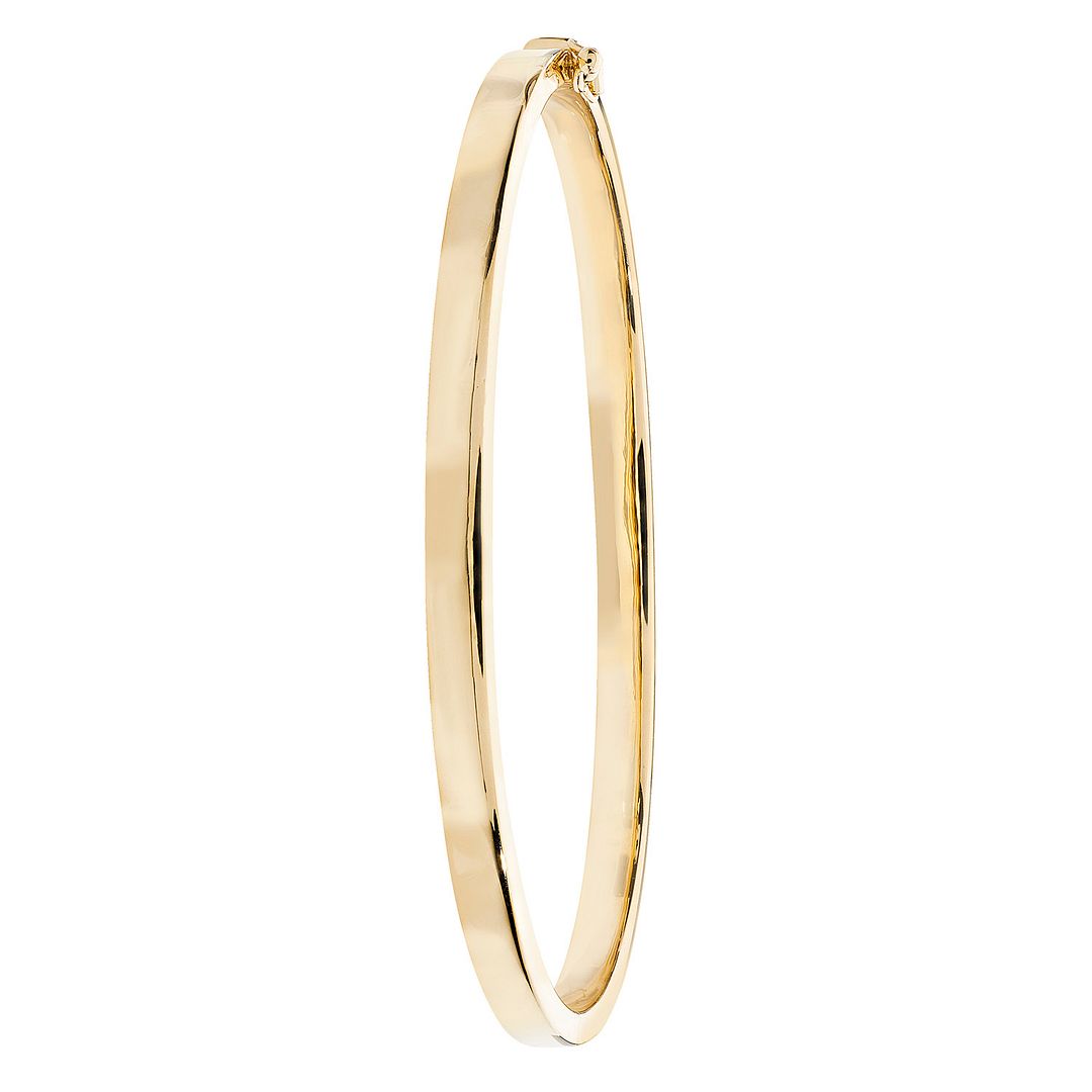 9 Carat (375) Yellow Gold Ladies' Plain Hinged Bangle — 8.5g