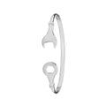 925 Sterling Silver Unisex Maidens Oval Spanner Bangle — 10.2g