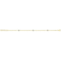 9 Carat (375) Yellow Gold Unisex White Turquoise Enamel Evil Eye Bracelet — 2.2g