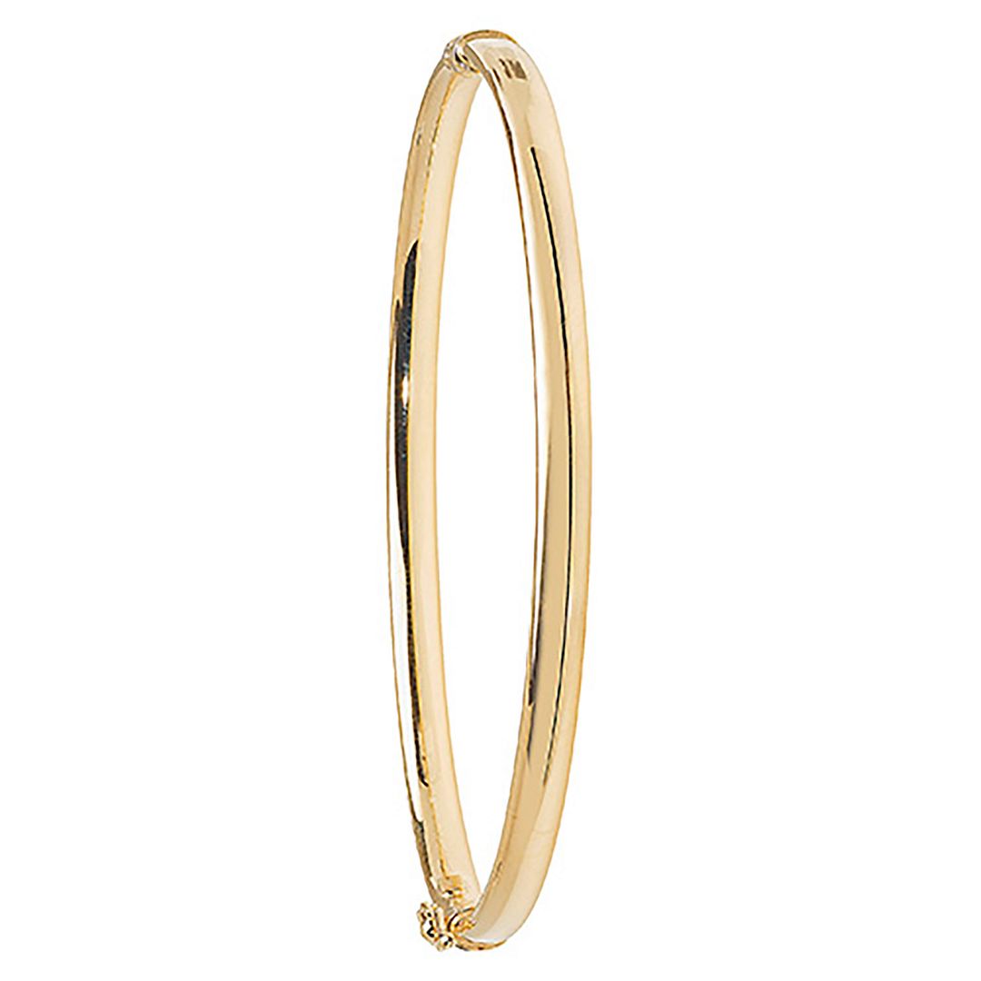 9 Carat (375) Yellow Gold Ladies' Hinged Bangle — 3.4g