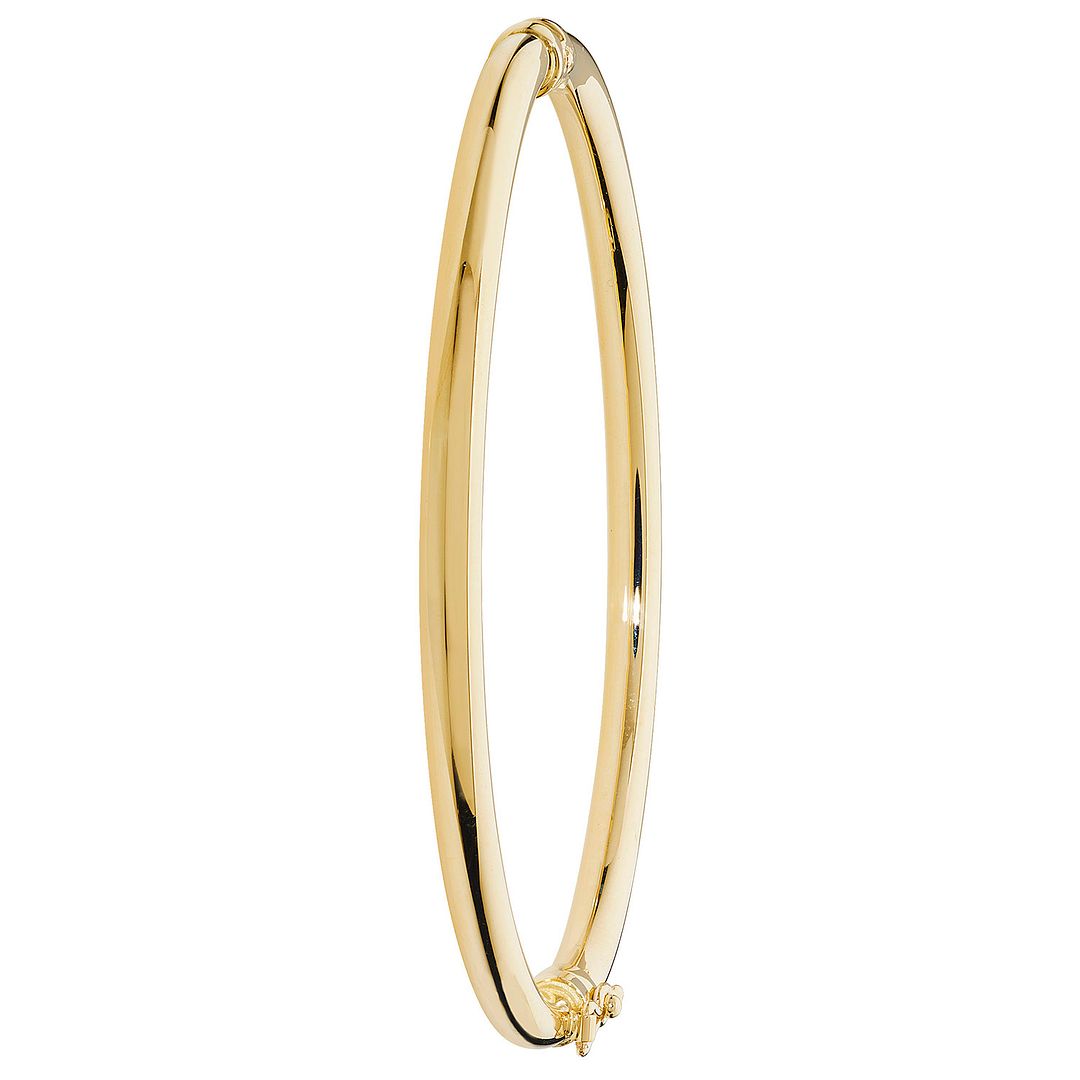 9 Carat (375) Yellow Gold Ladies' Hinged Bangle — 4.8g