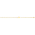 9 Carat (375) Yellow Gold Unisex 7 inches Heart ID Bracelet — 1.1g