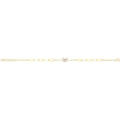9 Carat (375) Yellow Gold Unisex White Enamel Butterfly Bracelet — 2.1g