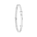 925 Sterling Silver Babies' Round Diamond Cut Expand Little Bangle — 3.1g